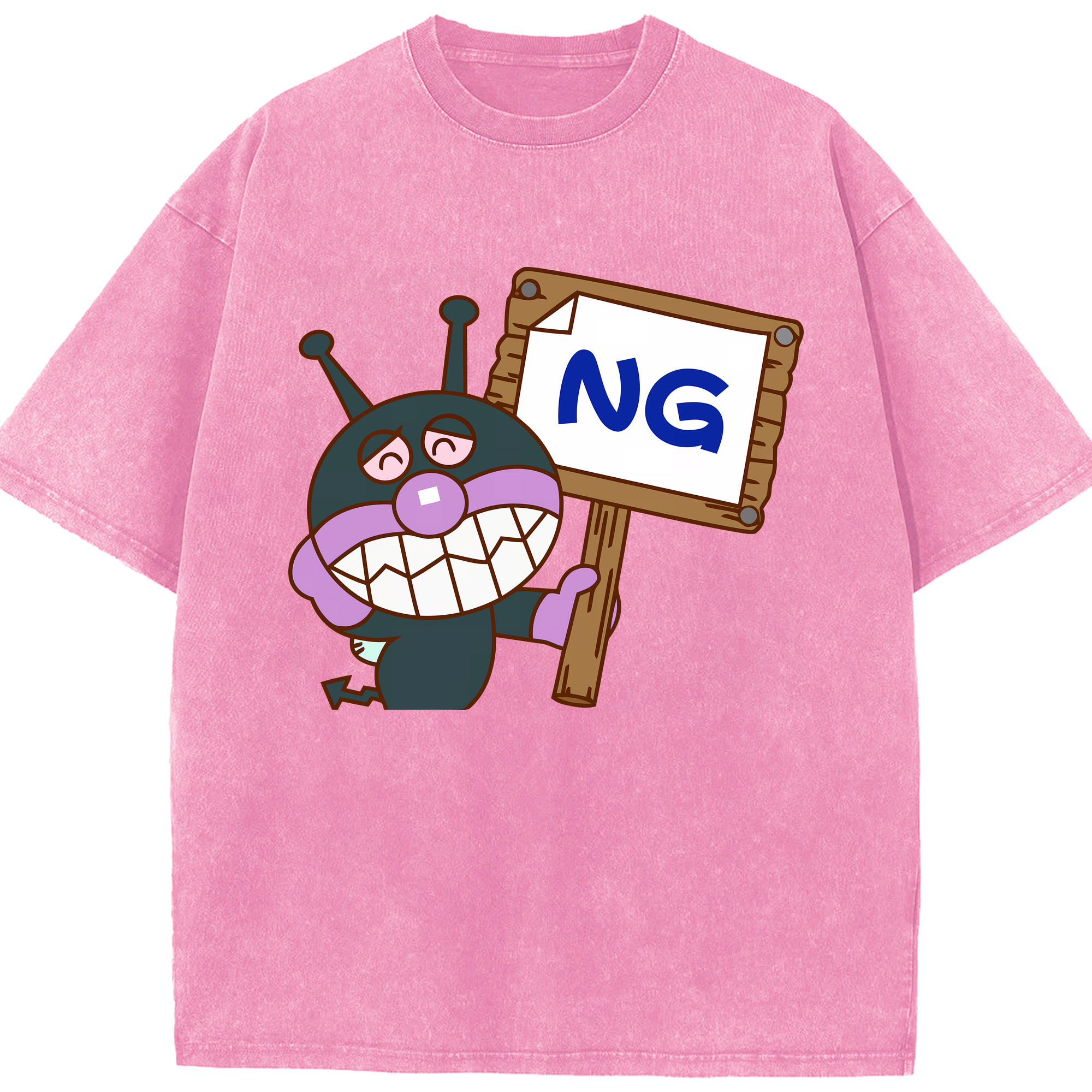（画像用） アンパンマン Anpanman 綿100% ヴィンテージ風 半袖Tシャツ（フロントプリント）